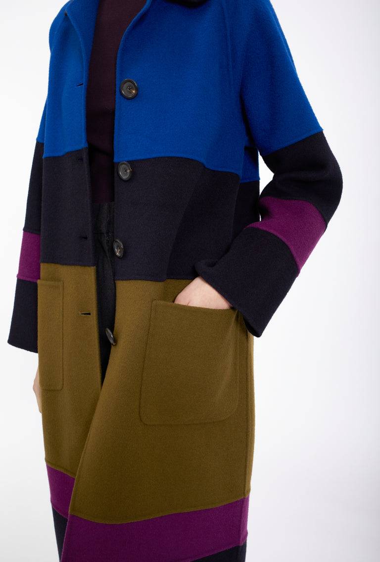 Odeeh Double Face Cashmere-Wool Mantel, Multicolor Versandkostenfrei