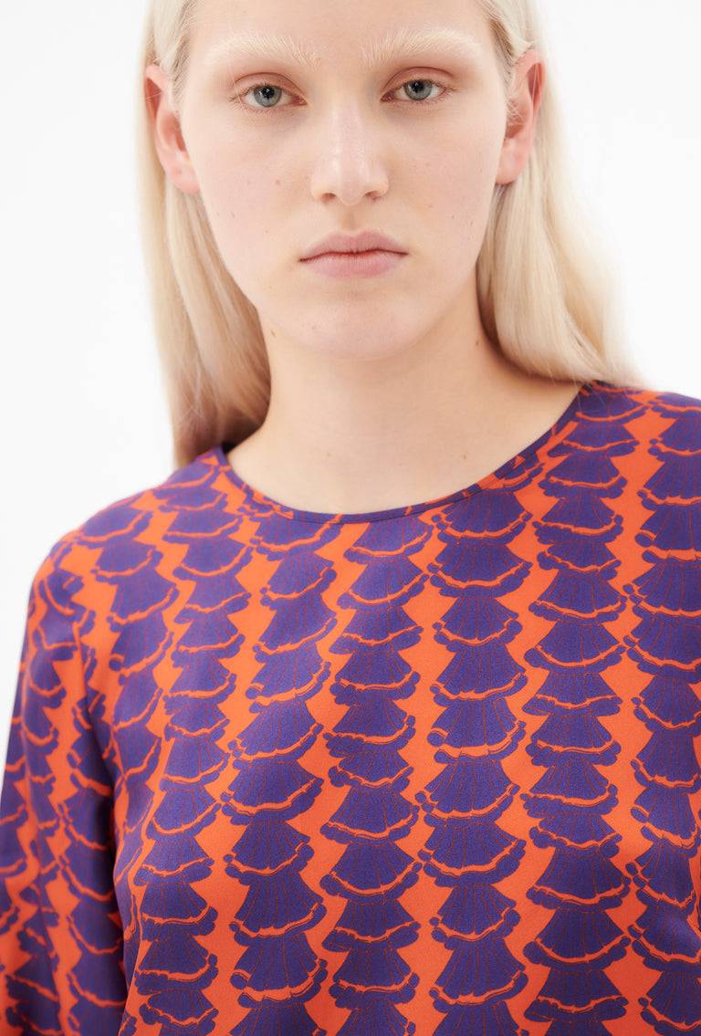 Odeeh Mini Drapings Bluse, Mandarin Saisonschlussverkauf