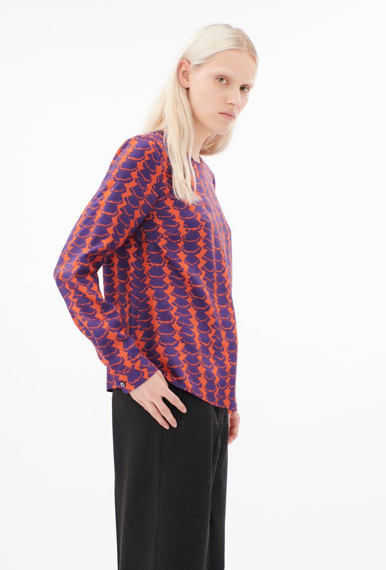 Odeeh Mini Drapings Bluse, Mandarin Saisonschlussverkauf