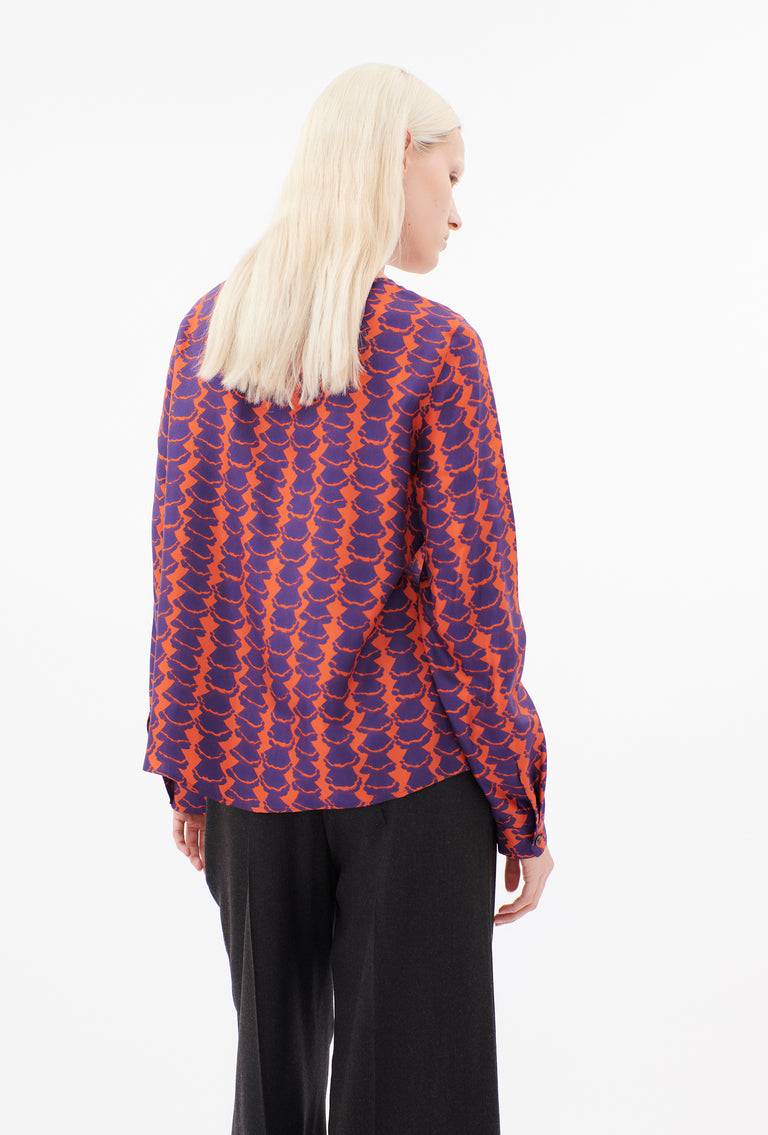 Odeeh Mini Drapings Bluse, Mandarin Saisonschlussverkauf