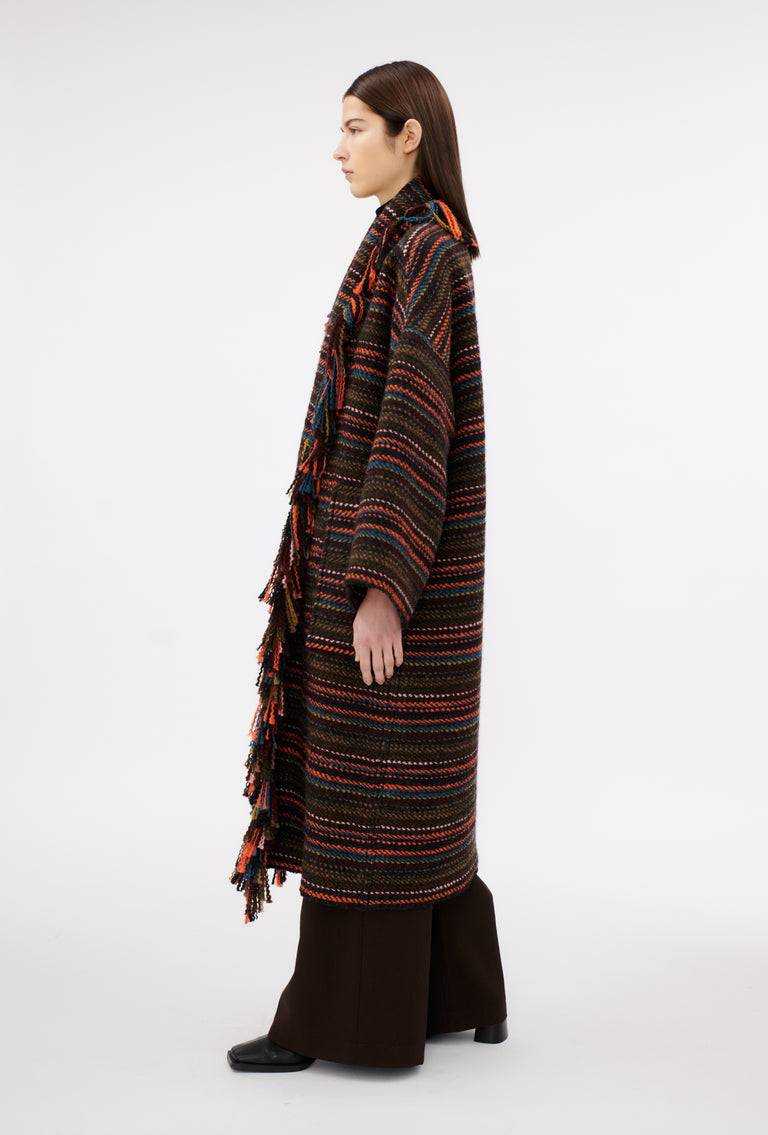 Odeeh Multicolor Stripe Mantel, Charcoal Cyber Monday