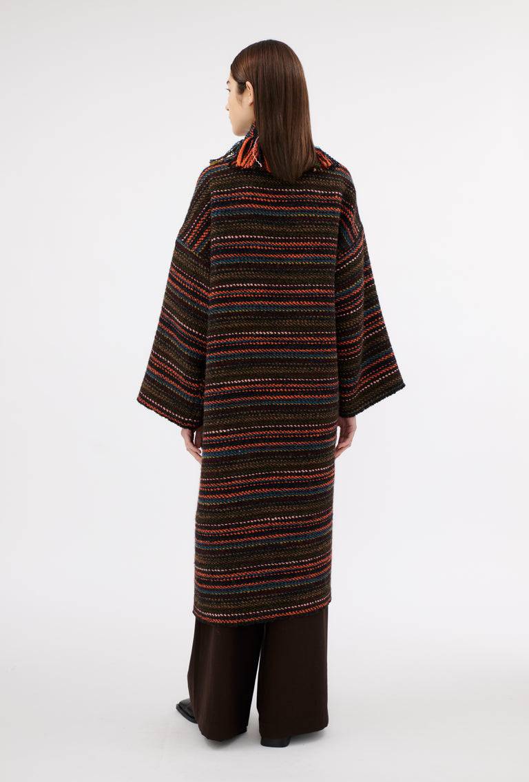 Odeeh Multicolor Stripe Mantel, Charcoal Cyber Monday