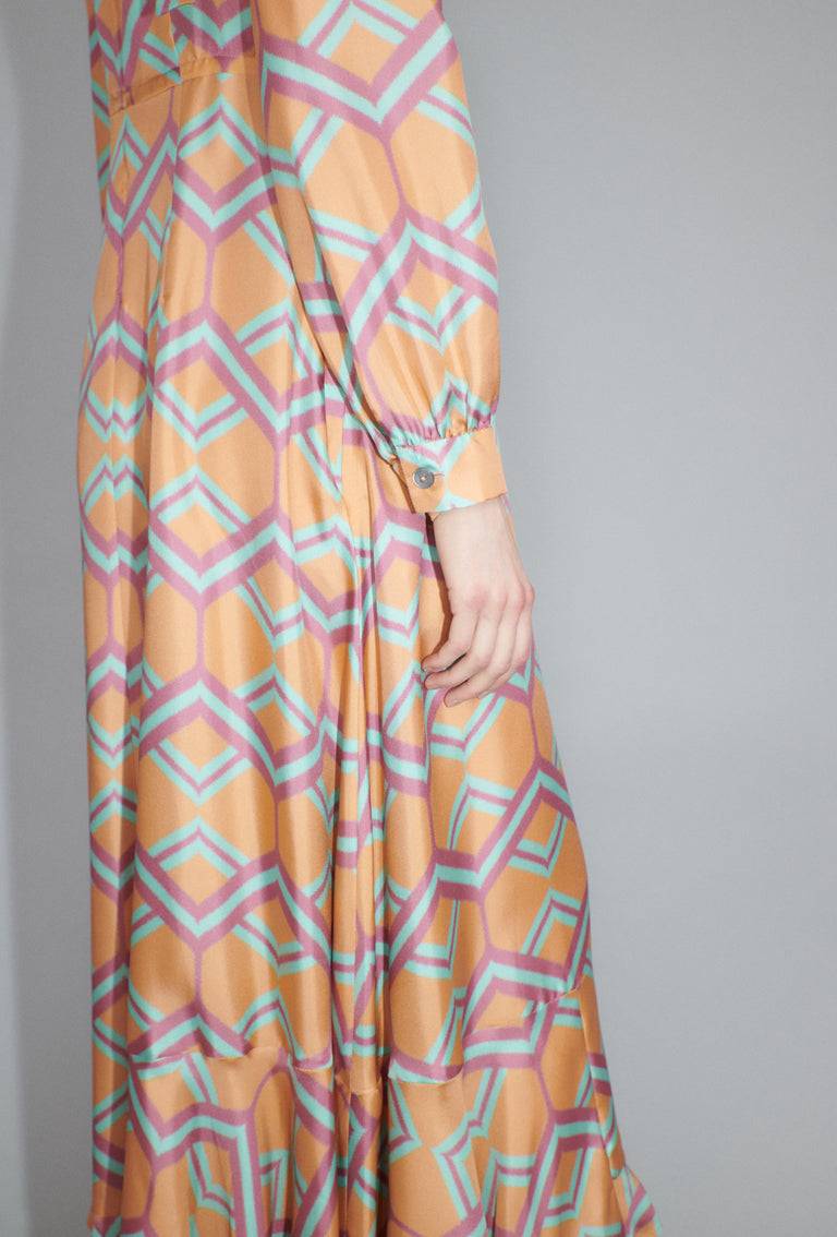 Odeeh Ribbon Zig Zag Kleid, Pale Peach Exklusive Angebote
