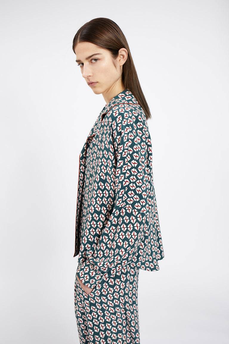 Odeeh Prisms Bluse, Juniper Kostenlose Rückgabe