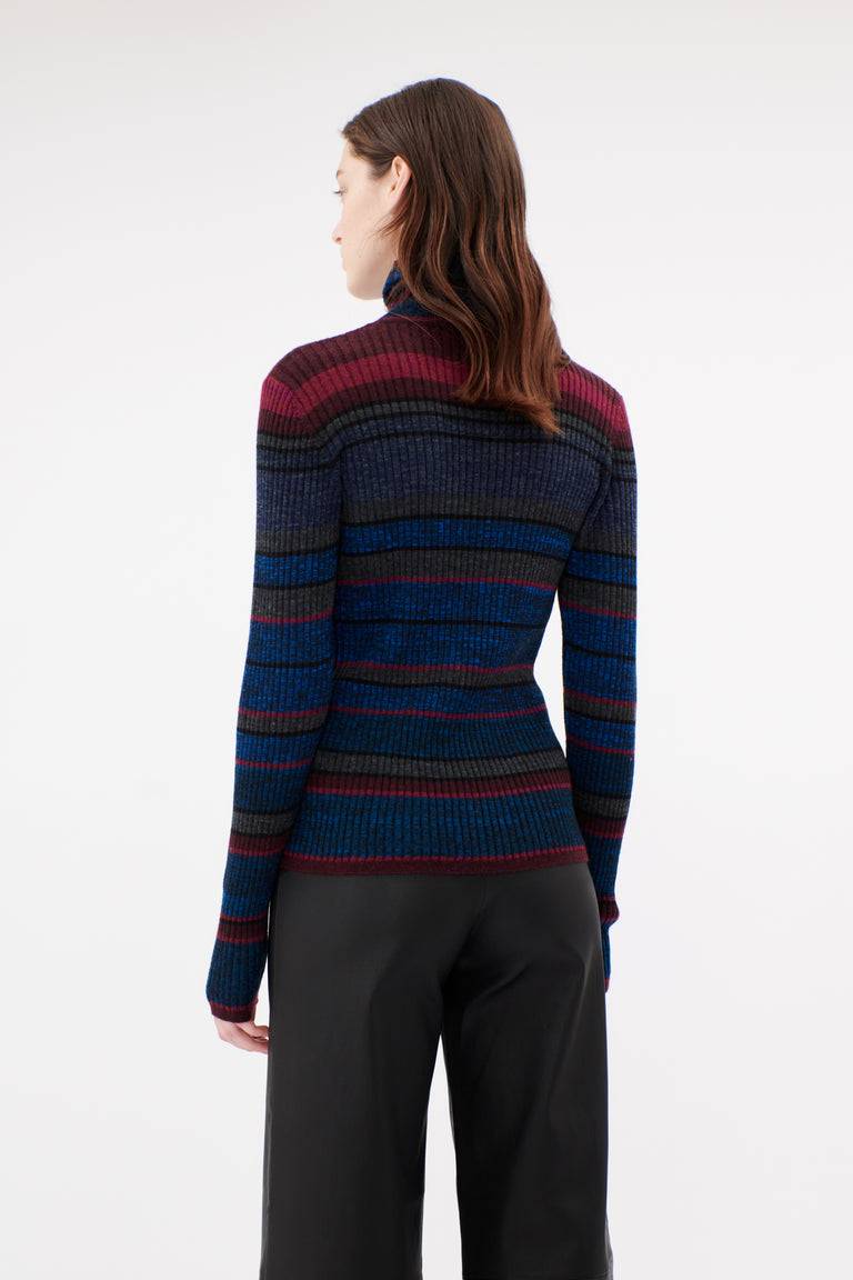 Odeeh Placed Stripe Wool Pullover, Vermillion Bis zu 50% Rabatt