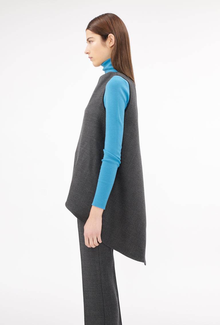 Odeeh Savile Row Wool Pique Top, Charcoal Vierteljährliche Förderung