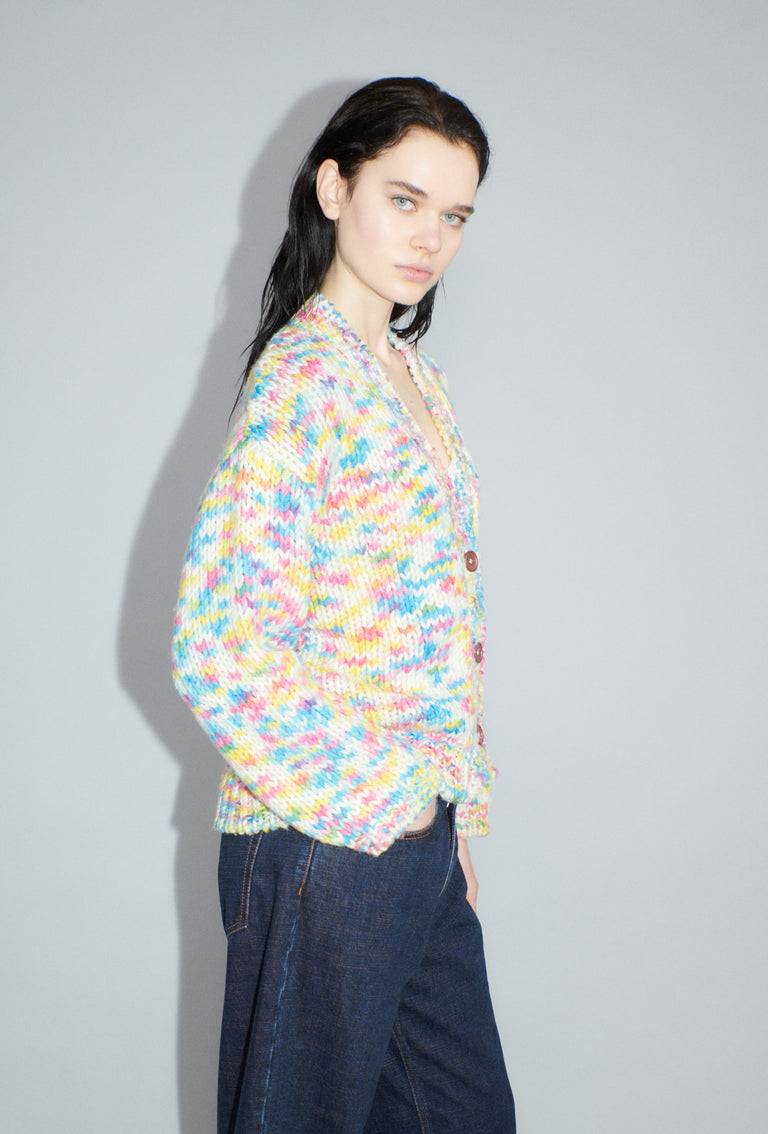 Odeeh Multicolour Printed Wool Cardigan, Candy Black Friday Preise