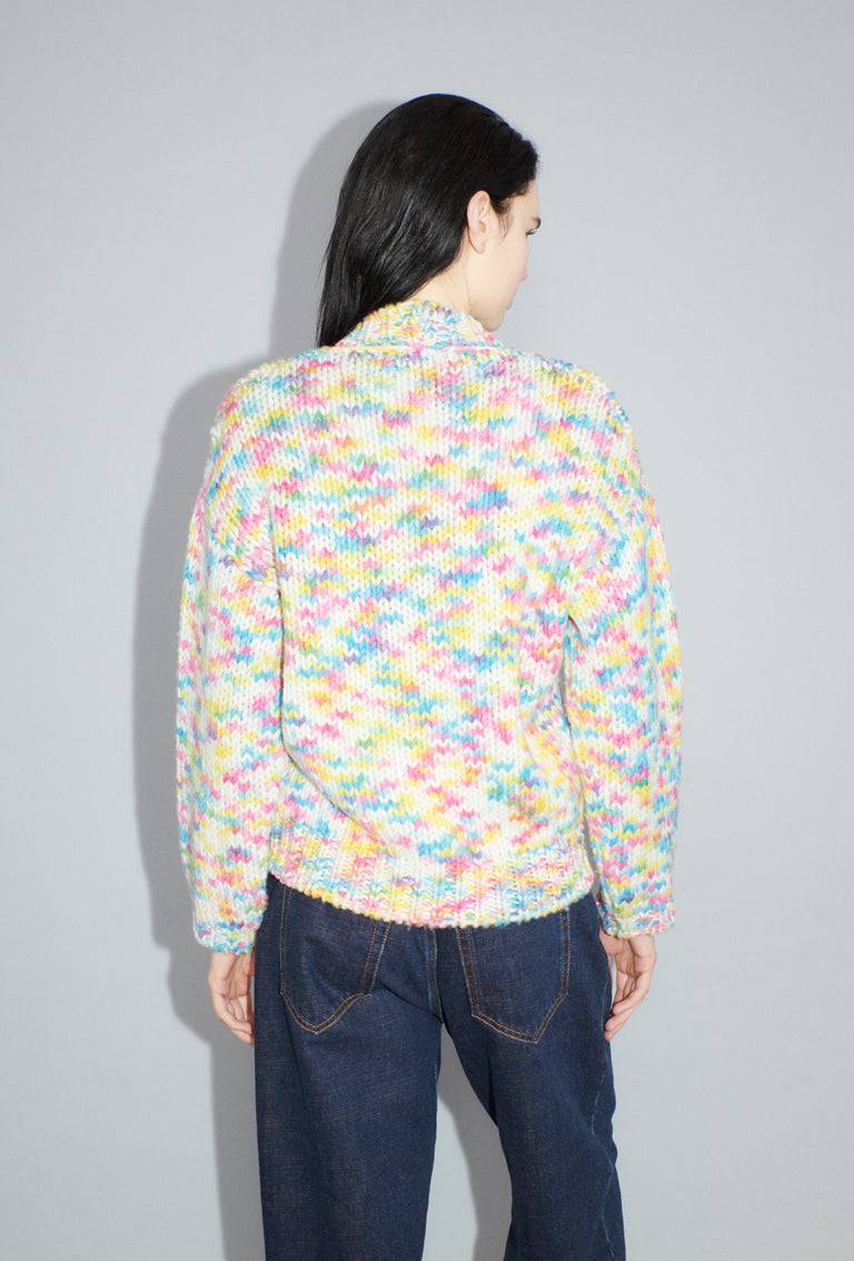 Odeeh Multicolour Printed Wool Cardigan, Candy Black Friday Preise