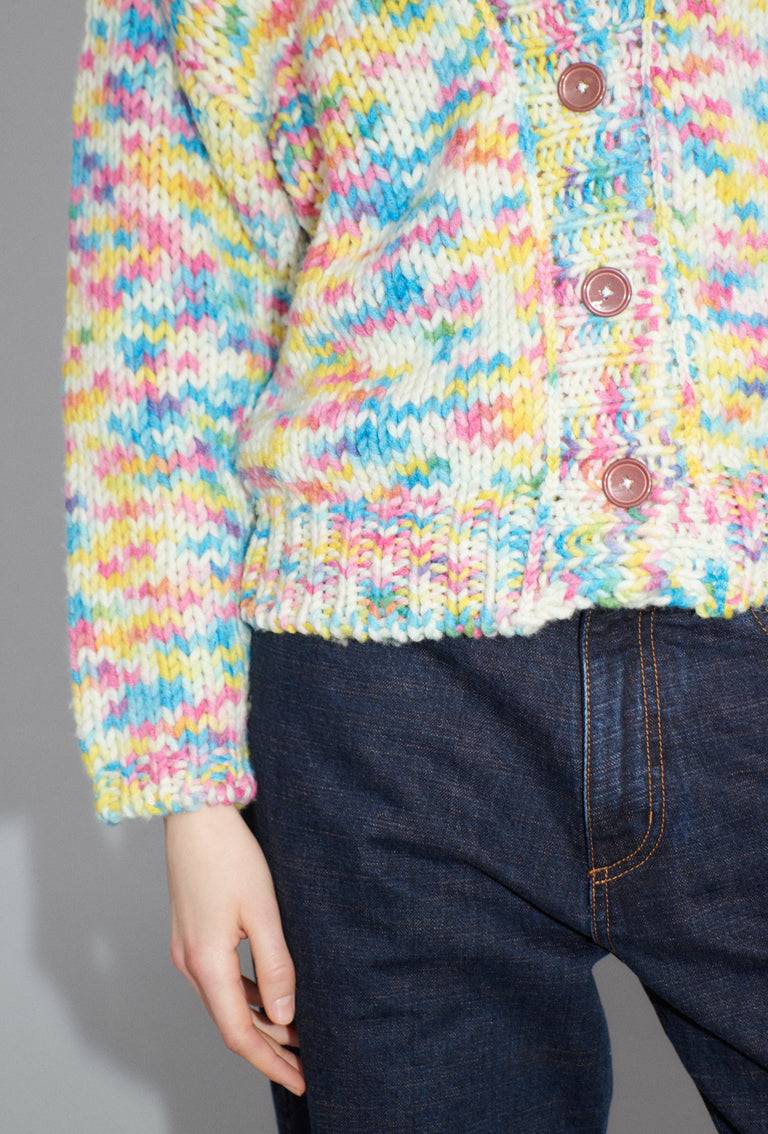 Odeeh Multicolour Printed Wool Cardigan, Candy Black Friday Preise