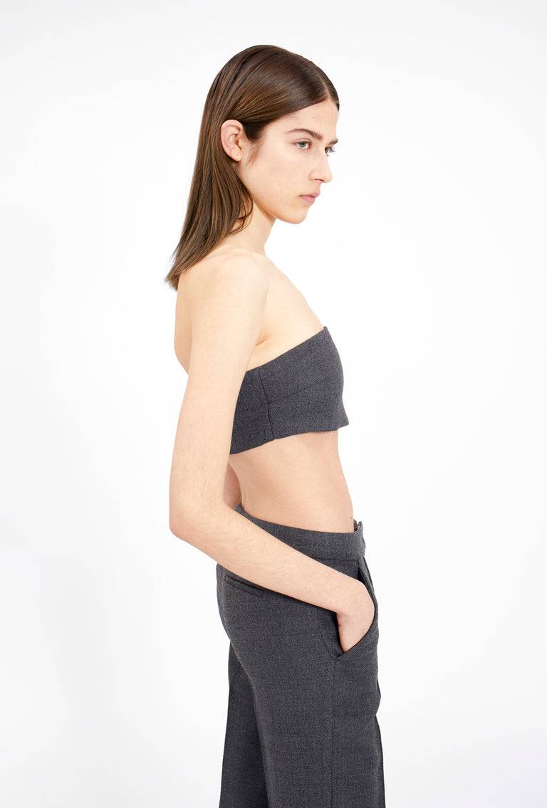 Odeeh Savile Row Wool Pique Top, Charcoal Outlet