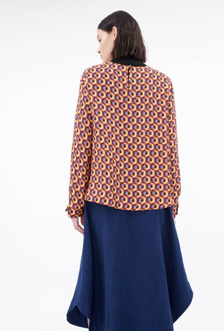 Odeeh Arabesques Bluse, Brick red Fabrikverkauf