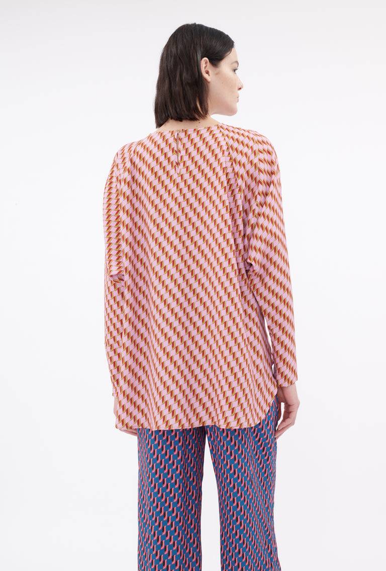 Odeeh Diagonal Waves Bluse, Candy Limitierter Zeitrabatt