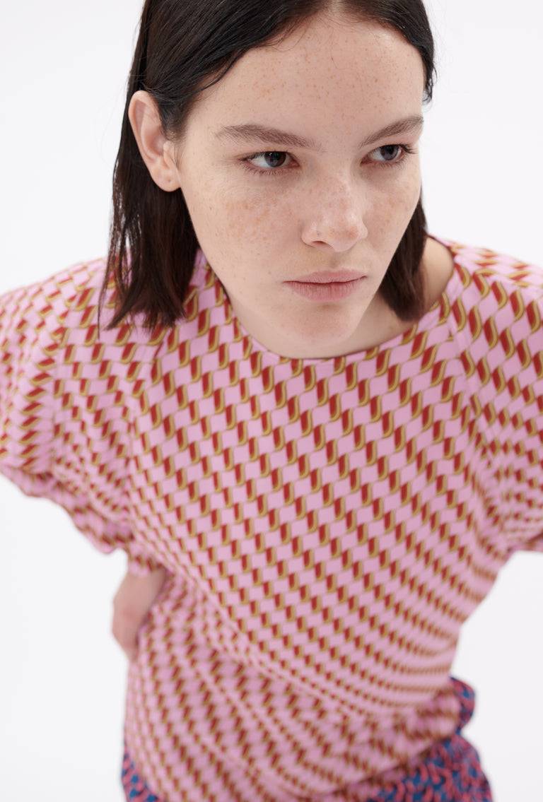 Odeeh Diagonal Waves Bluse, Candy Limitierter Zeitrabatt
