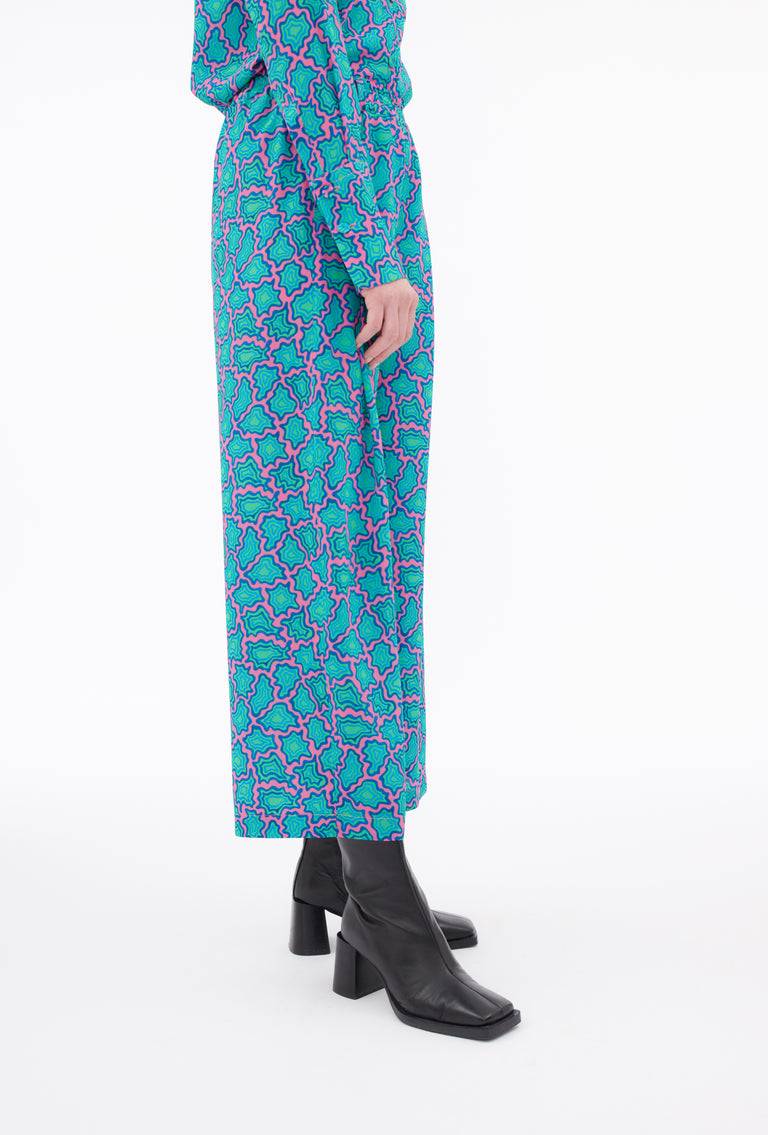 Odeeh Memphis Achats Crepe de Chine Hose, Carribean Green Begrenztes Angebot