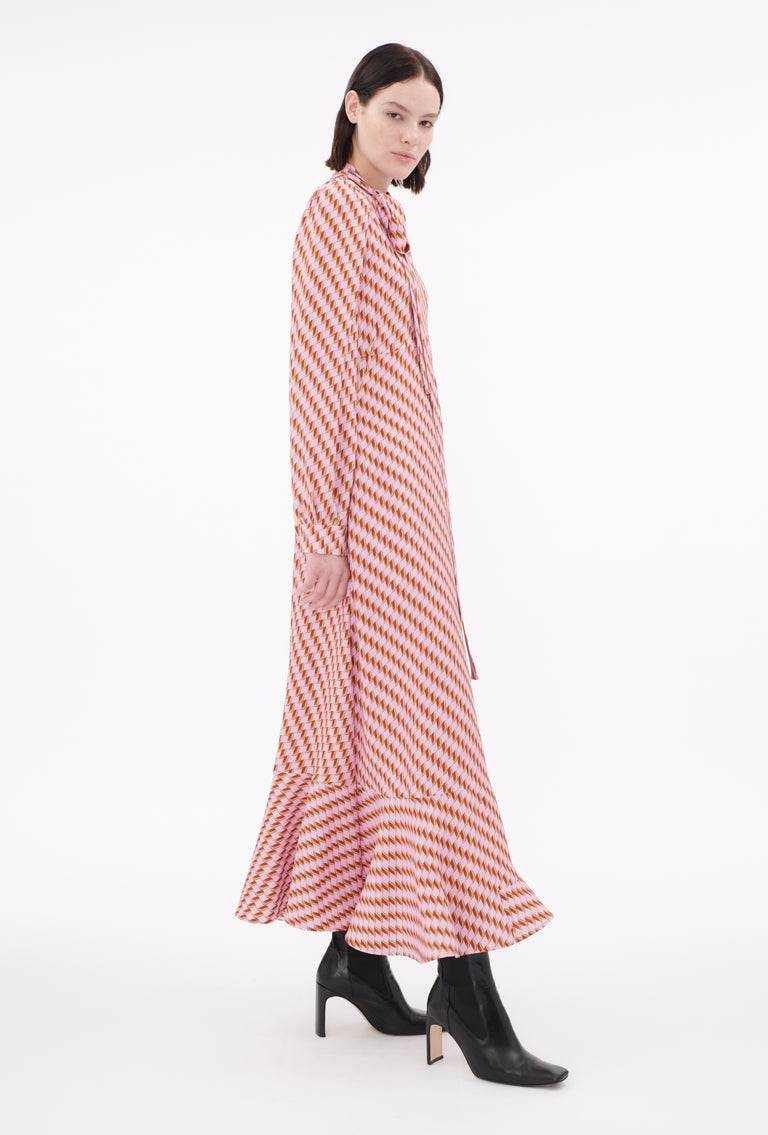 Odeeh Diagonal Waves Kleid, Candy Exklusivangebot