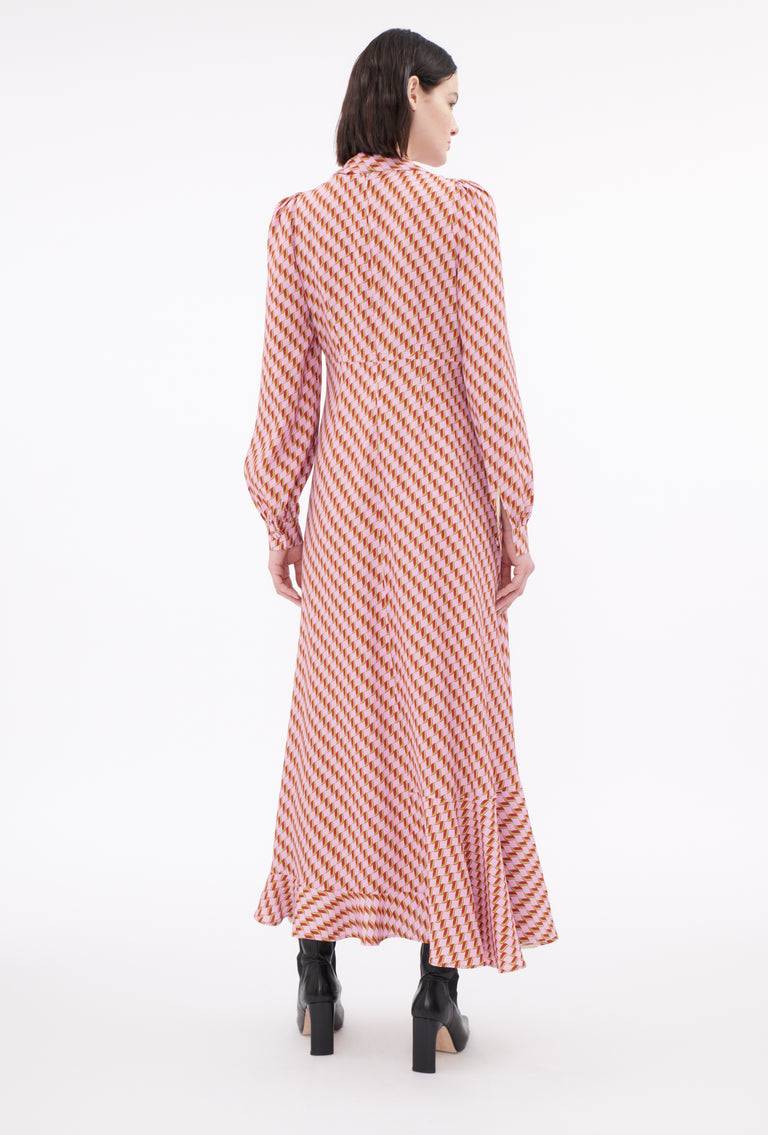 Odeeh Diagonal Waves Kleid, Candy Exklusivangebot
