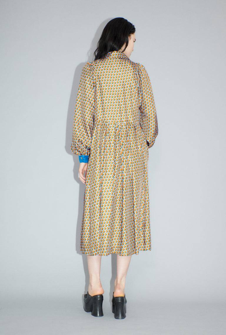Odeeh Baisers Silk Twill Kleid, Saffran Black Friday