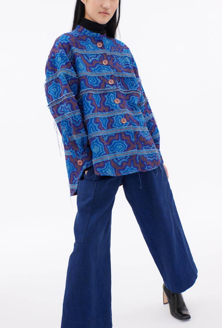 Odeeh Achats, Big Bluse, Light Indigo Jubiläumsangebot