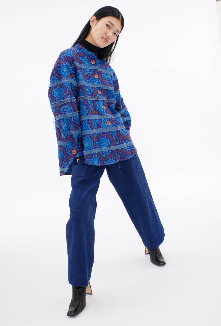 Odeeh Achats, Big Bluse, Light Indigo Jubiläumsangebot