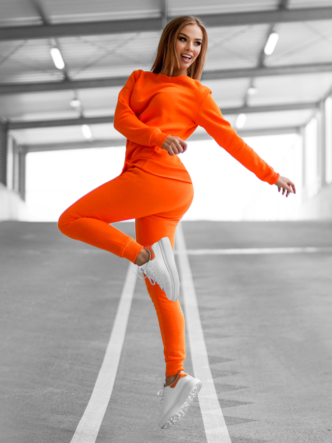 Ozonee Damen Trainingsanzug Orange OZONEE 70 Letzte 3 Tage