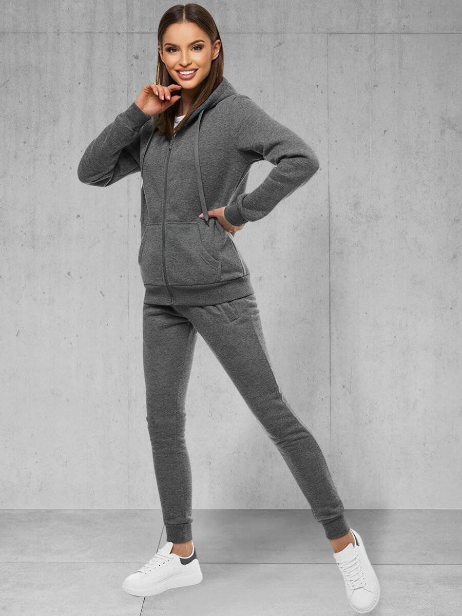 Ozonee Damen Trainingsanzug Dunkelgrau OZONEE 48 Speichern exportieren