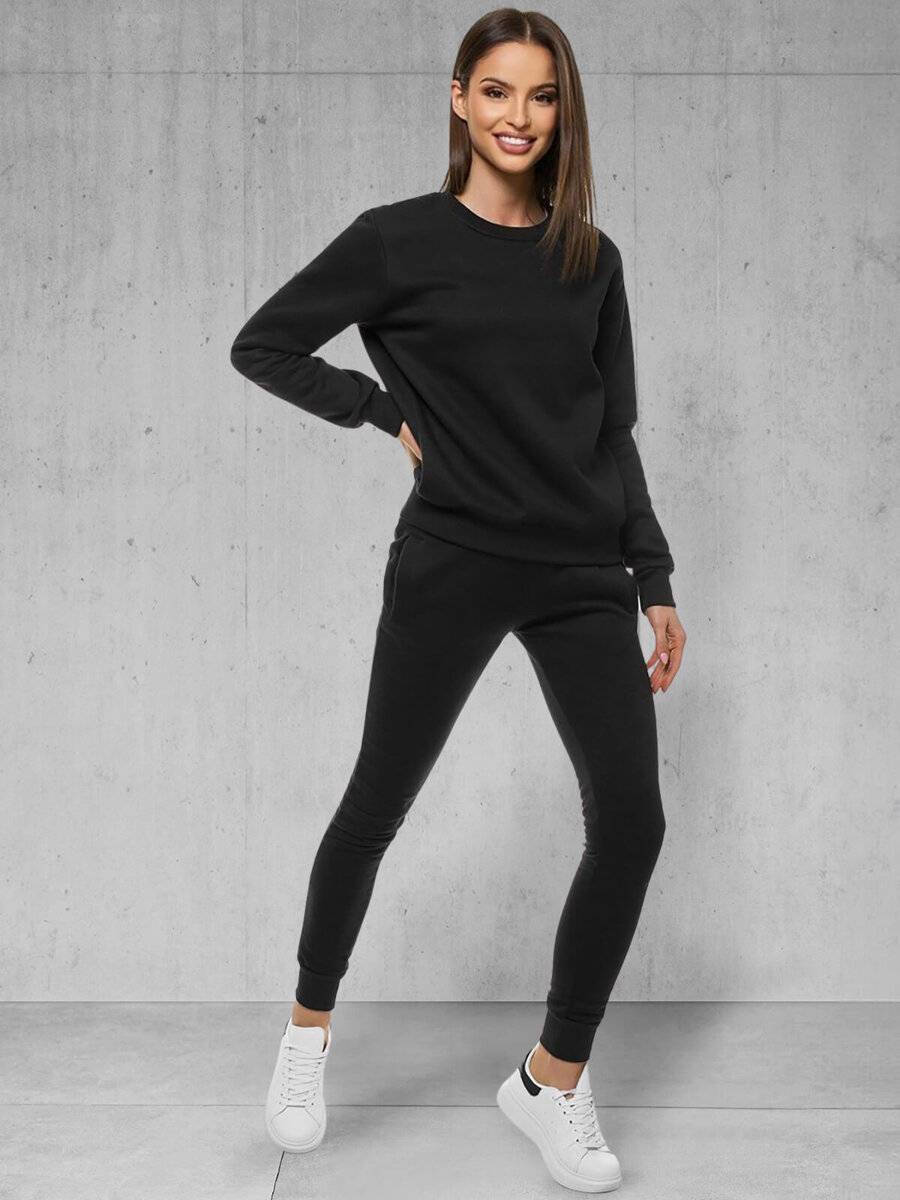 Ozonee Damen Trainingsanzug Schwarz OZONEE 39 Black Friday Preise