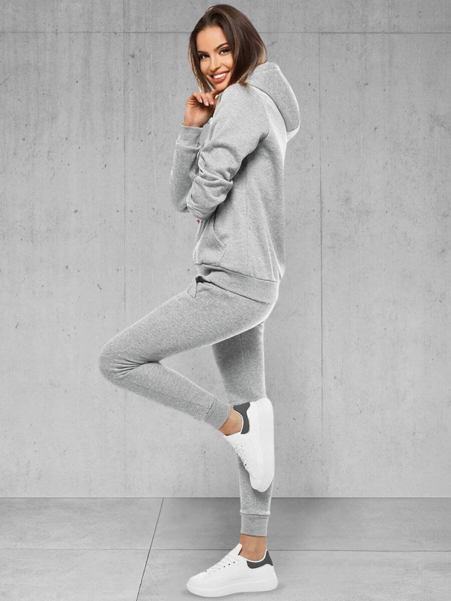 Ozonee Damen Trainingsanzug Grau OZONEE 22 Online