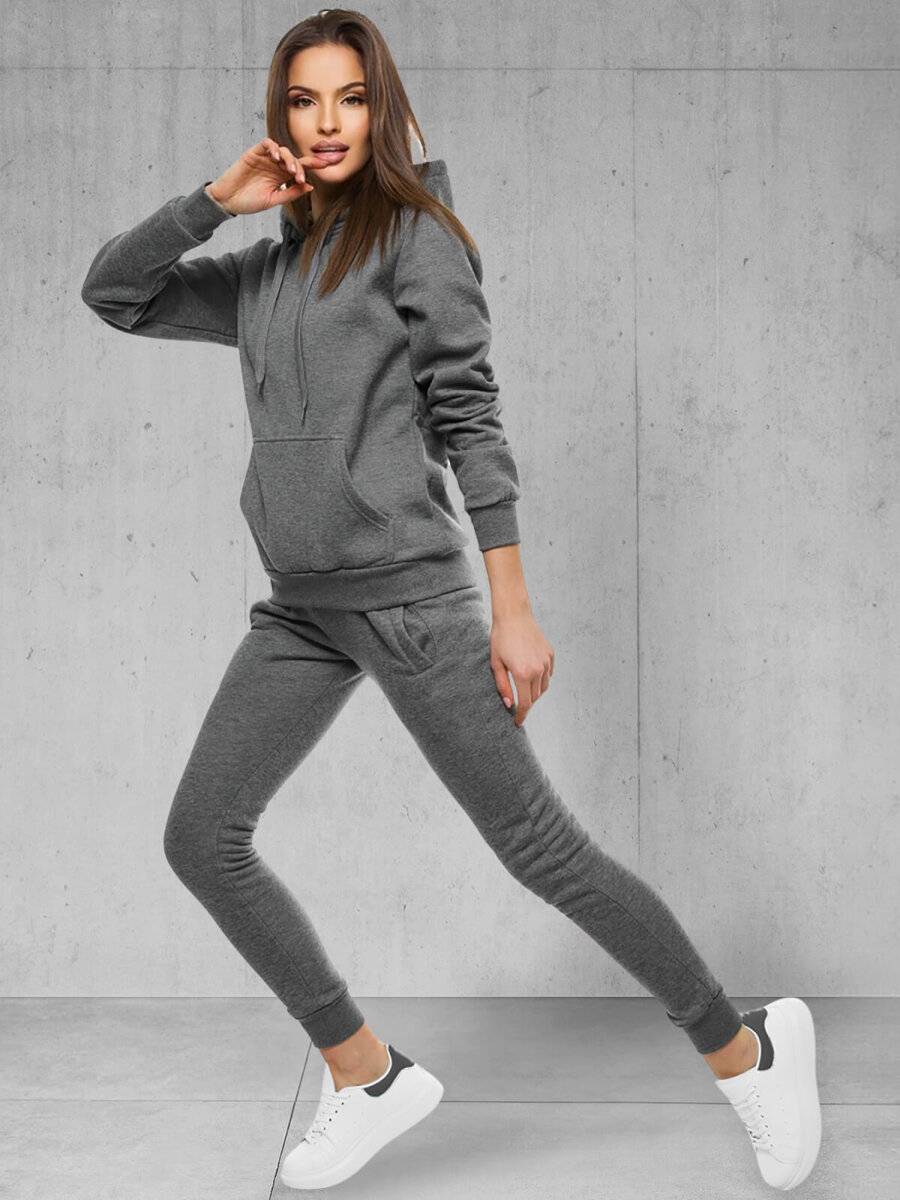 Ozonee Damen Trainingsanzug Anthrazit OZONEE 18 Auslauf