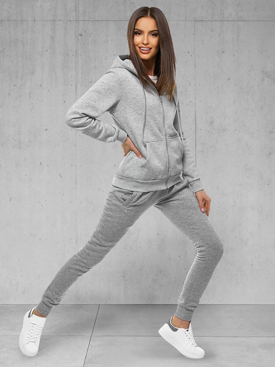 Ozonee Zweiteiliges Trainingsanzug-Set Grau OZONEE JS/CKW03 Tägliche Deals