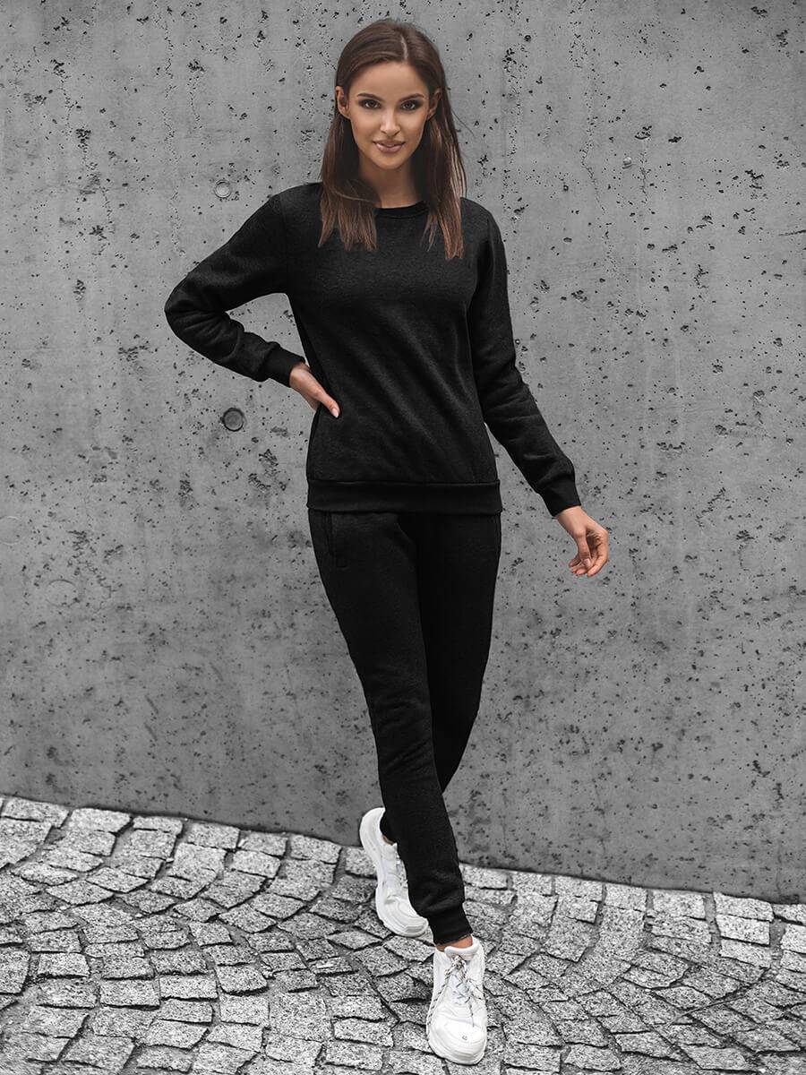 Ozonee Zweiteiliges Trainingsanzug-Set Schwarz OZONEE JS/CKW01 Riesige Ersparnisse