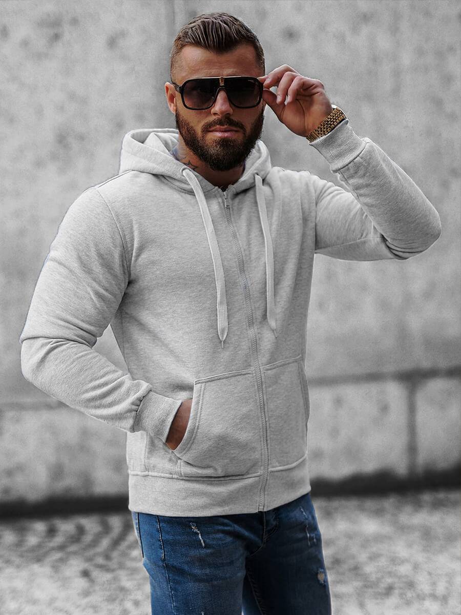 Ozonee Herren Sportanzug Grau OZONEE JS/XW2008 Letzte 3 Tage
