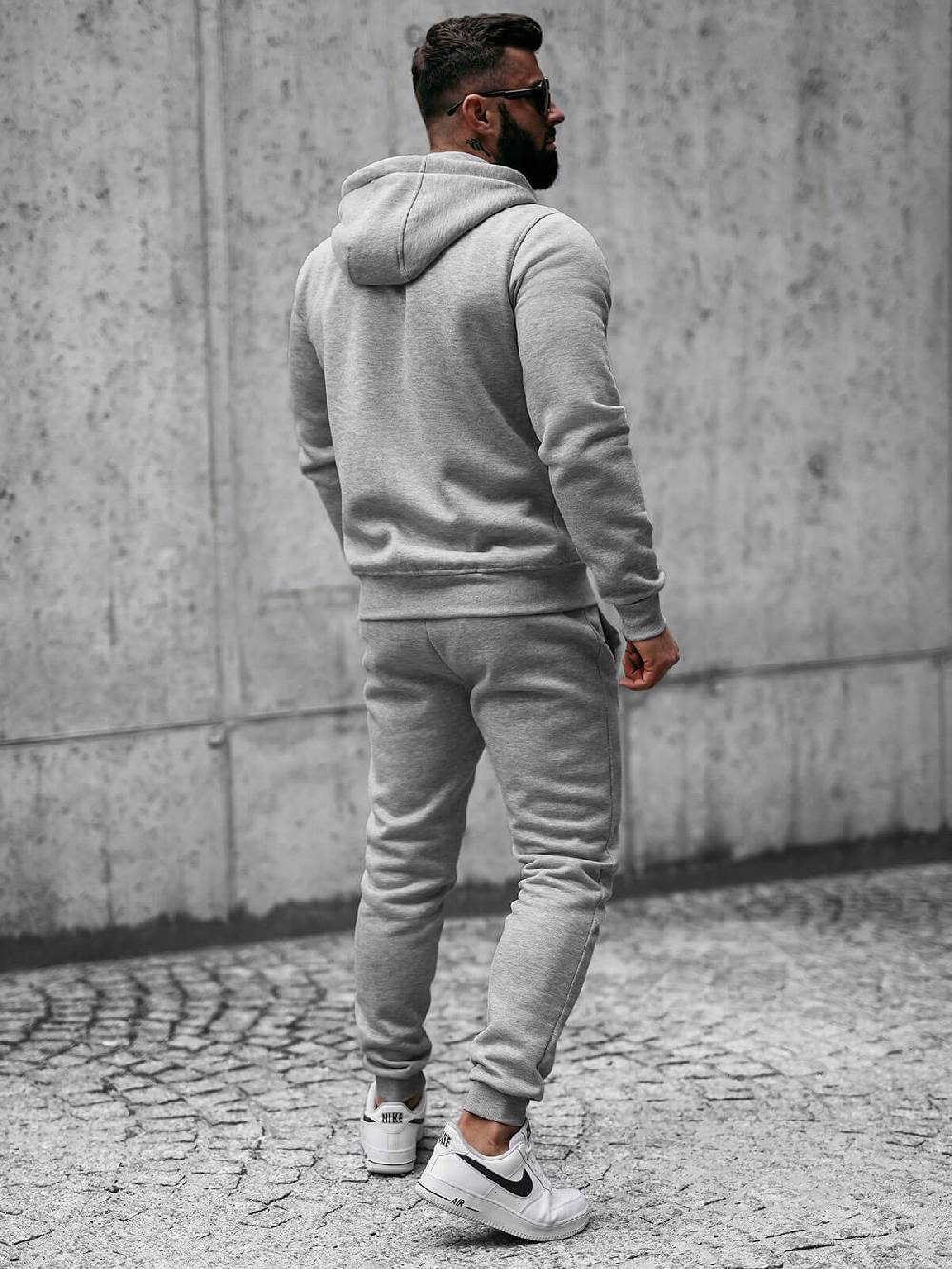 Ozonee Herren Sportanzug Grau OZONEE JS/XW2009 Bis zu 50% Rabatt