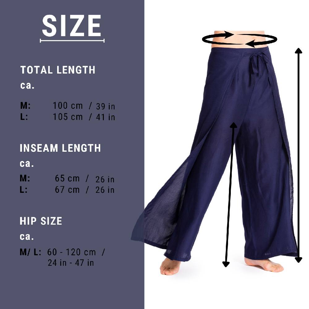 Panasiam Wickelhose einfarbig Kostenloser Versand international