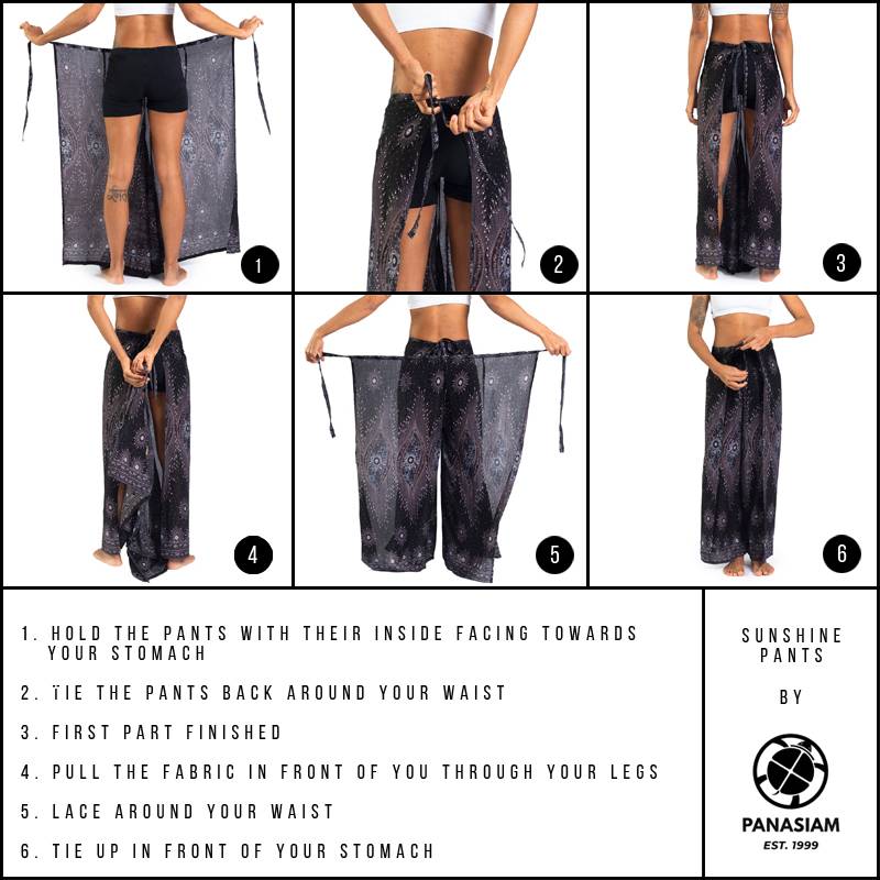 Panasiam Wickelhose einfarbig Kostenloser Versand international