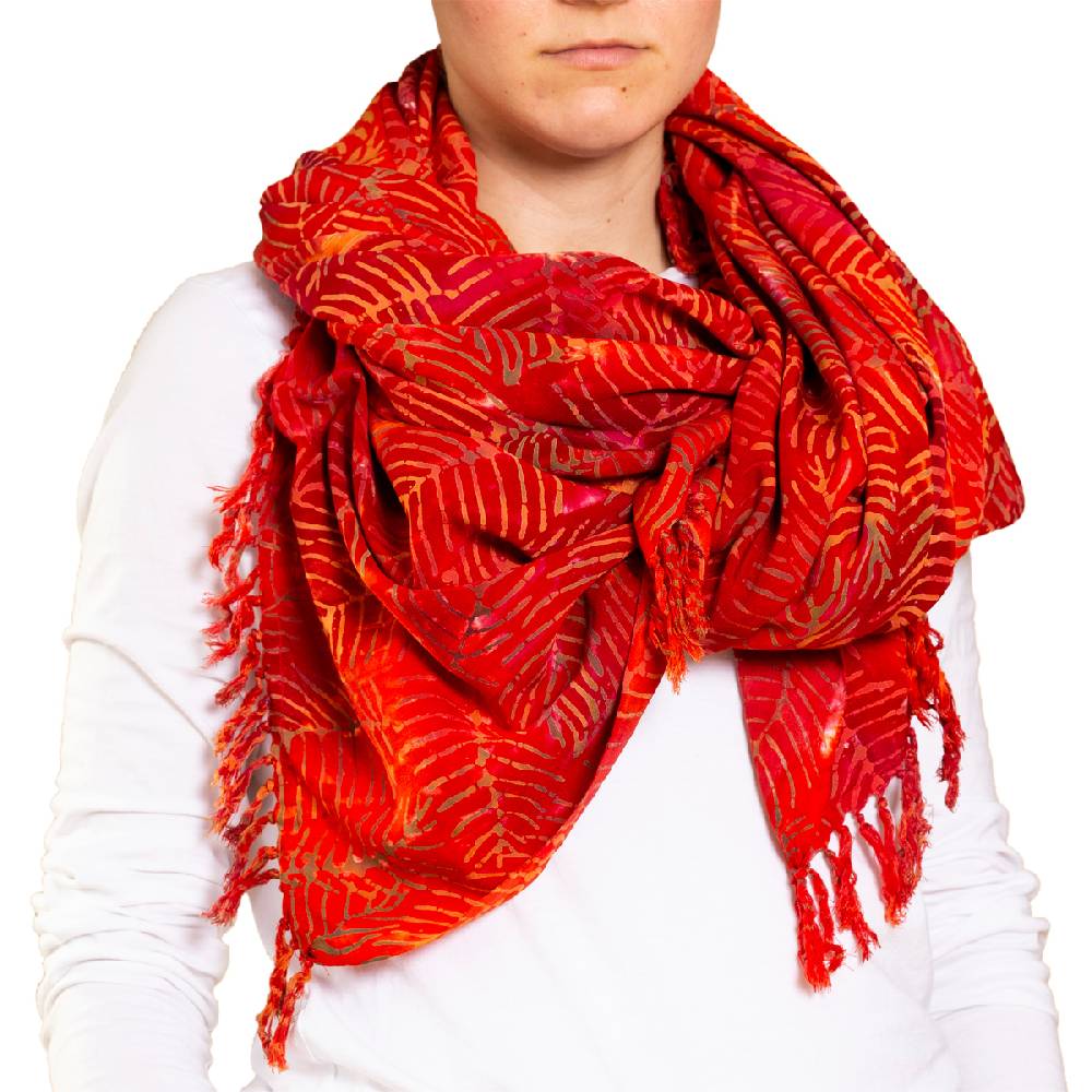Panasiam Sarong Wachsbatik orangetöne Neuheiten