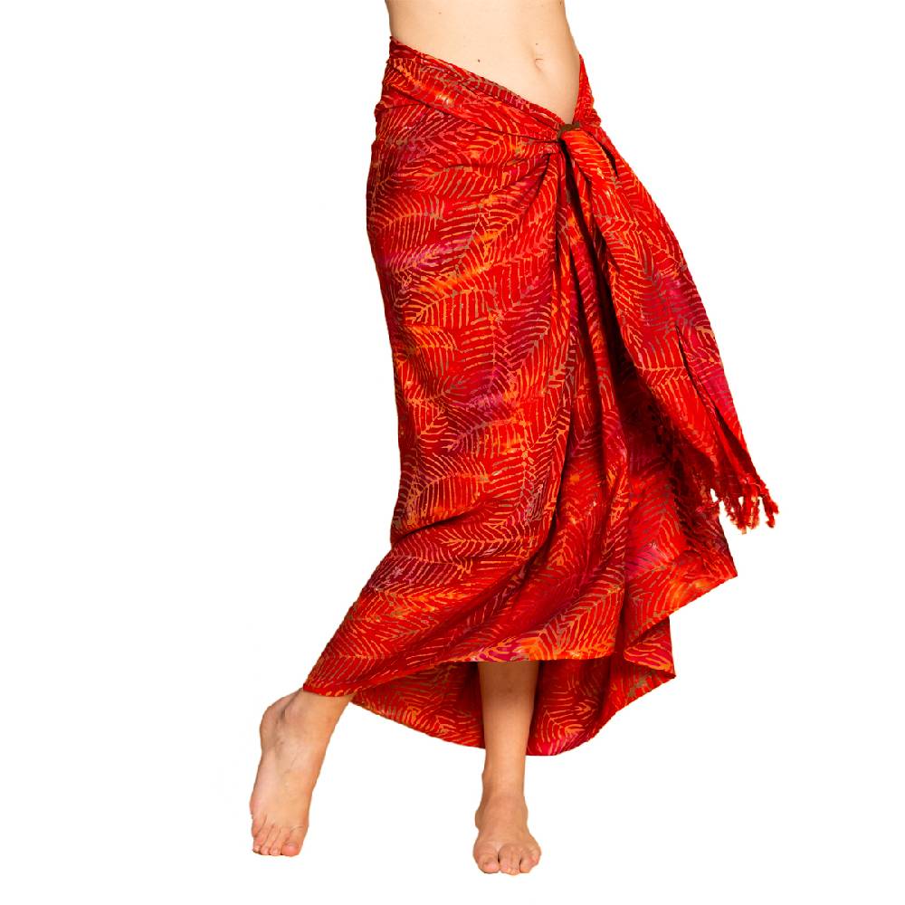 Panasiam Sarong Wachsbatik orangetöne Neuheiten