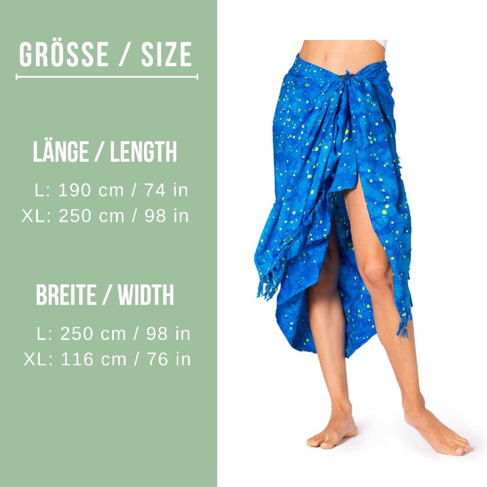 Panasiam Sarong Wachsbatik Sternenhimmel in zwei Größen Tägliche Deals