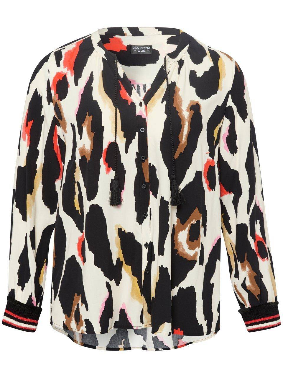 Via Appia Due Long-Bluse mit V-Ausschnitt Fabrikpreis