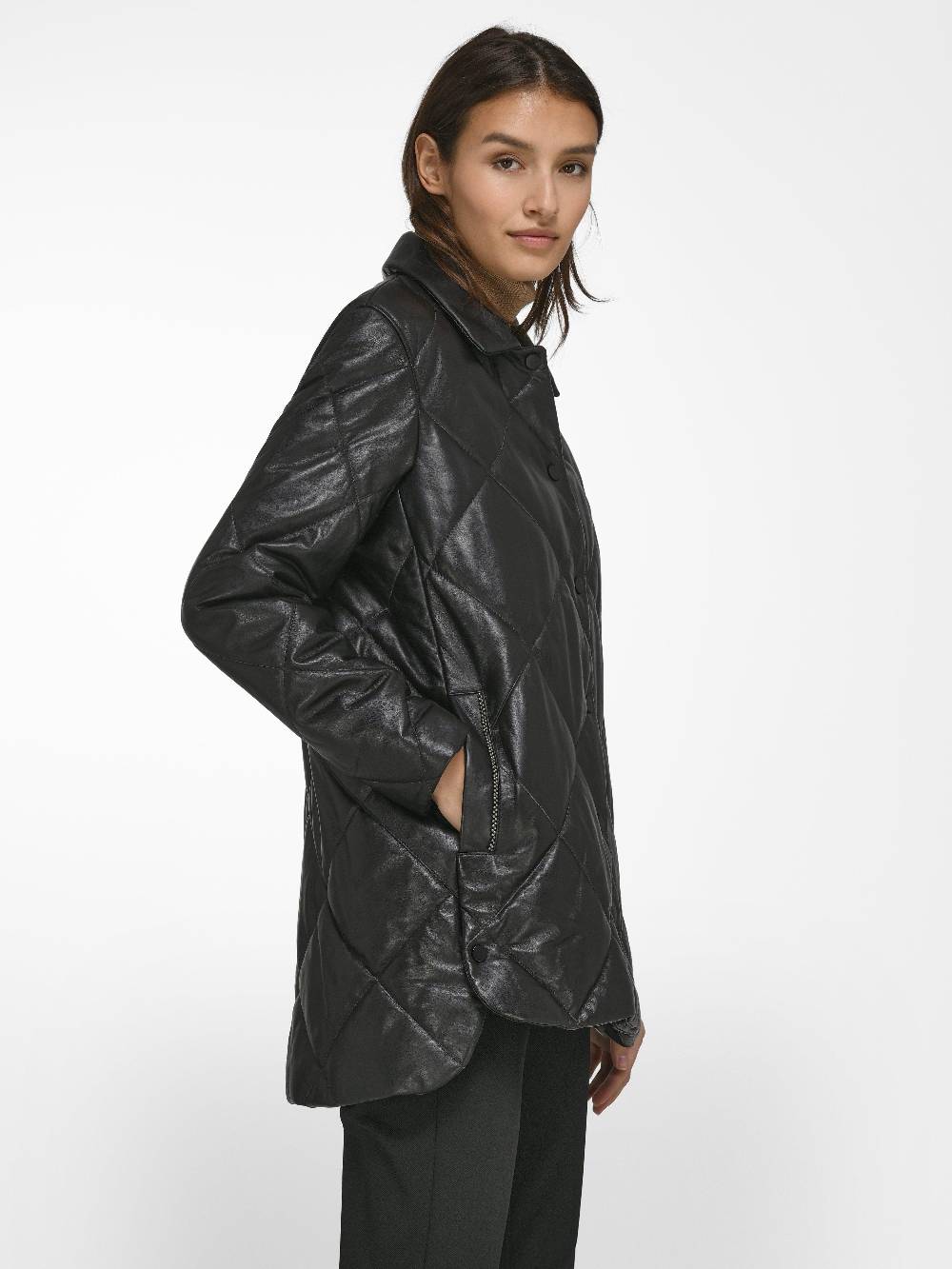 TALBOT RUNHOF X PETER HAHN Stepp-Lederjacke Black Friday Preise