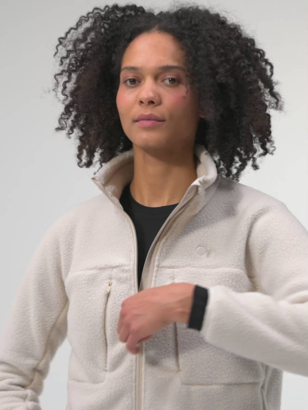 ﻿Pinqponq Fleece Jacket - Cliff Beige (Female) Begrenzte Freigabe