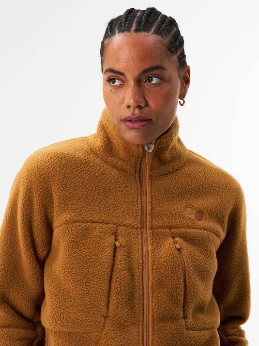 Pinqponq Fleece Jacket - Ginger Biscuit (Female) Super Rabatt