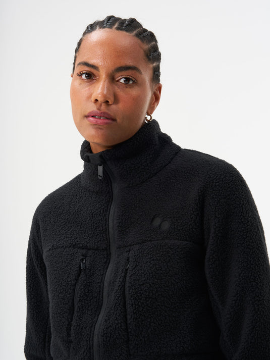 Pinqponq Fleece Jacket - Peat Black (Female) Clearance-Verkauf