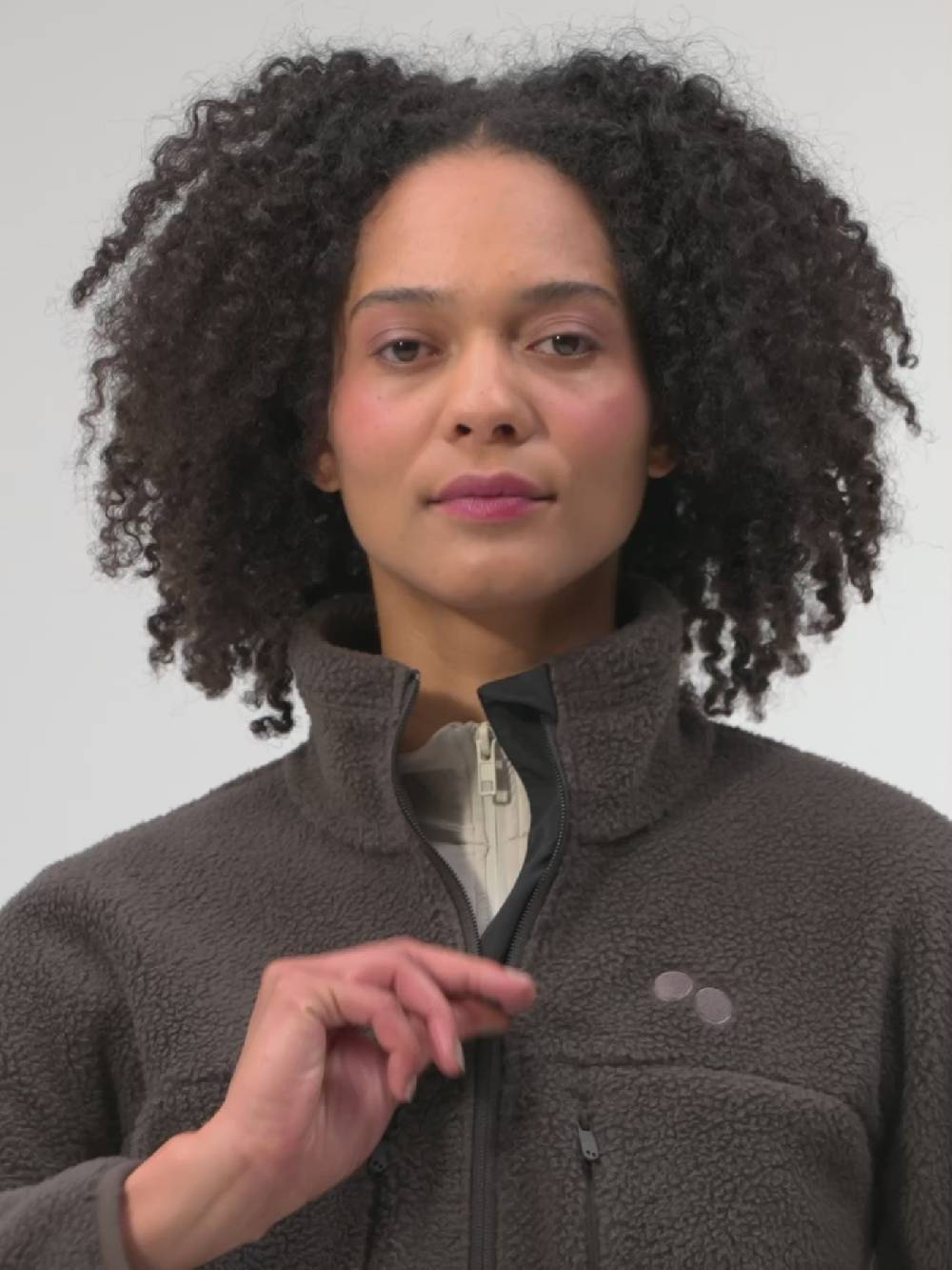 Pinqponq Fleece Jacket - Coffee Brown (Female) Im Verkauf
