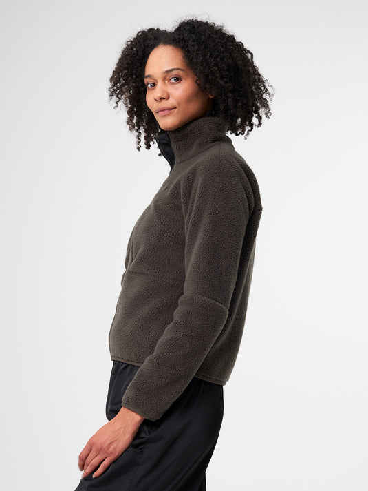 Pinqponq Fleece Jacket - Coffee Brown (Female) Im Verkauf