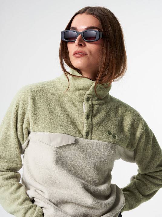 Pinqponq Fleece Pullover - Tune Olive (Unisex) 50% Rabatt für begrenzte Zeit
