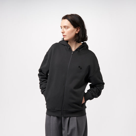 Pinqponq Zipped Hoodie - Peat Black (Unisex) 2025