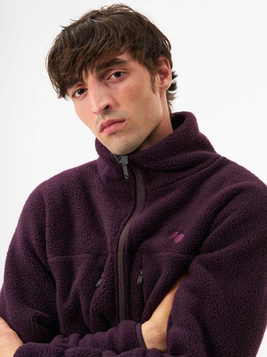Pinqponq Fleece Jacket - Midnight Plum (Male) Rabatt