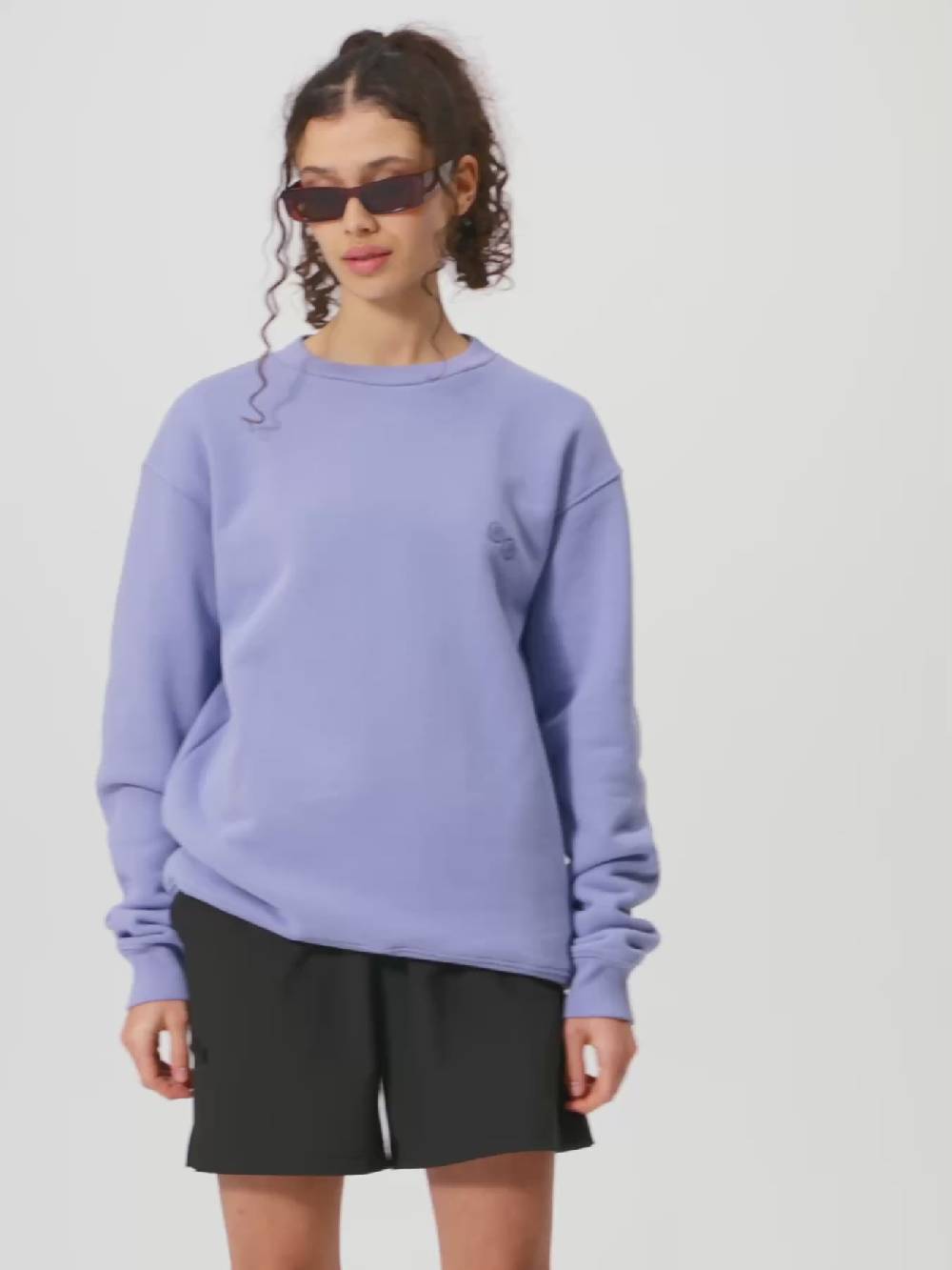 Pinqponq Sweatshirt Cotton - Pool Blue (Unisex) Günstig kaufen