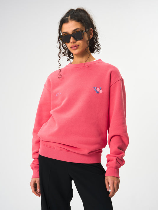 Pinqponq Sweatshirt Cotton - Watermelon Pink (Unisex) Begrenztes Angebot