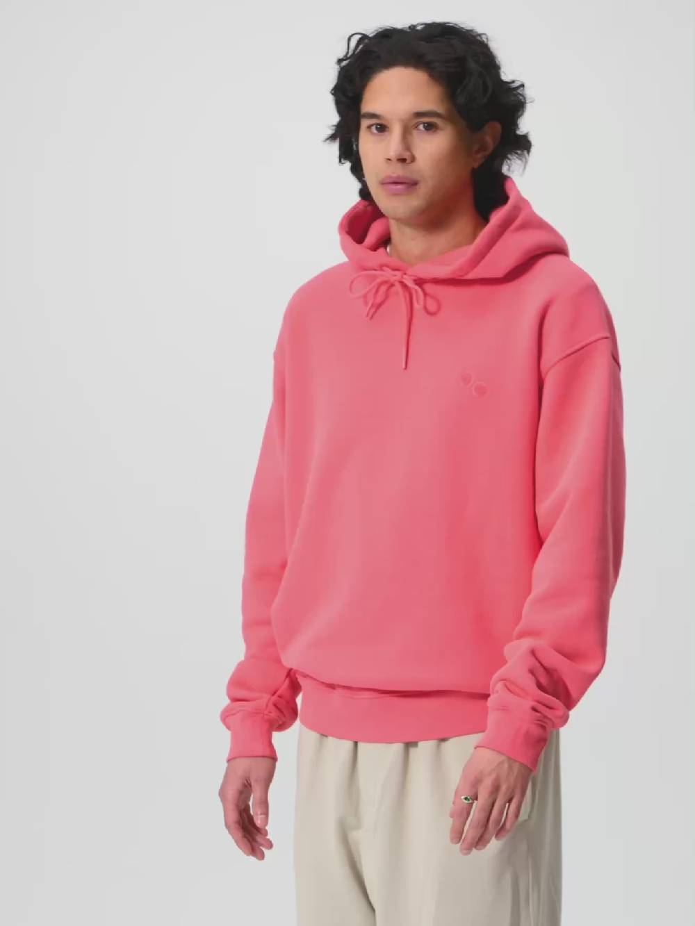 Pinqponq Hoodie Cotton - Watermelon Pink (Unisex) Exklusivangebot